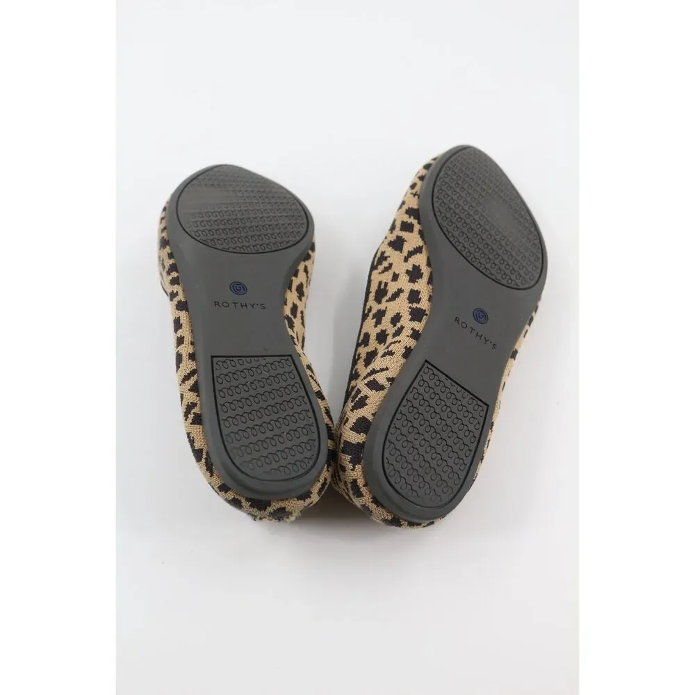 Rothy’s Women The Point Ballet Flats Cheetah Leopard Print Size 11.5
